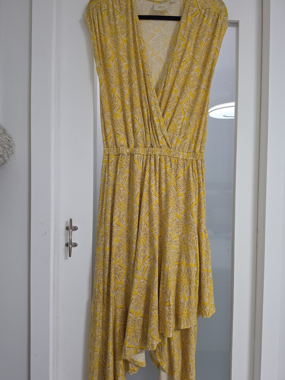 Anthropologie Yellow Printed Asymmetrical Maxi Dress - Picture 6 of 14